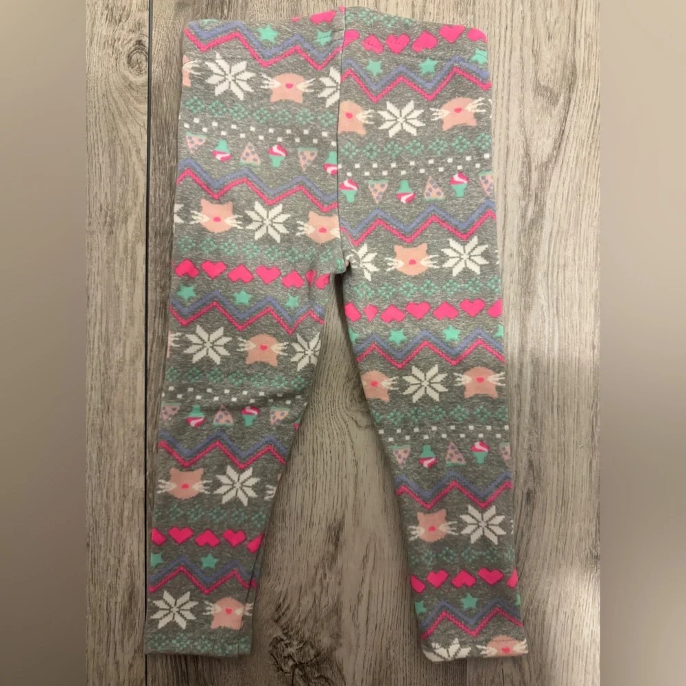 OshKosh B'gosh Gray and Pink Sweatpants Cozy Winter Style